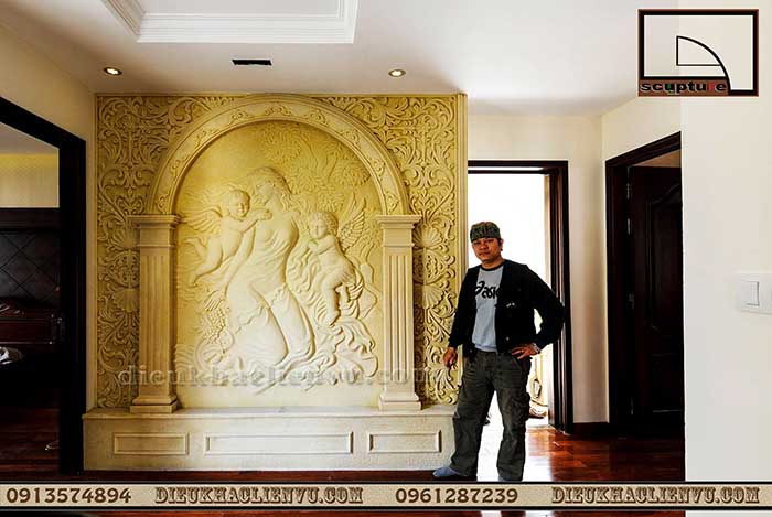 Decor tiểu cảnh với phù điêu châu Âu